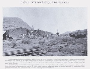 Canal Interoceanico De Panama (zdjęcie czarno-białe) autorstwa French Photographer