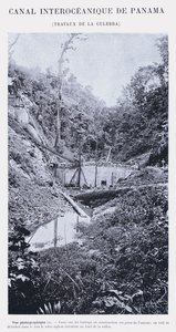 Panama Interoceanic Canal, Culebra Works (zdjęcie czarno-białe) autorstwa French Photographer