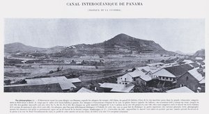 Panama Interoceanic Canal, Culebra Works (zdjęcie czarno-białe) autorstwa French Photographer