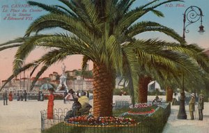 Cannes - Place du Casino i pomnik króla Anglii Edwarda VII. Pocztówka wysłana w 1913 roku. autorstwa French Photographer