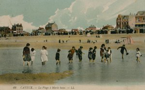 Cayeux, plaża w Maree basse. Pocztówka wysłana 27 lipca 1913 r. autorstwa French Photographer