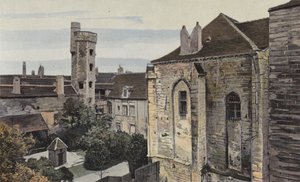 Chalon-sur-Saone, wieża biskupia lub wieża Doyenne autorstwa French Photographer