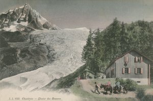 Chamonix - lodowiec Bossons. Pocztówka wysłana w 1913 roku. autorstwa French Photographer