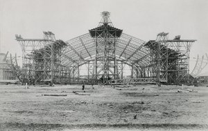 Budowa Galerie des Machines na Wystawę Powszechną z 1889 r. autorstwa French Photographer