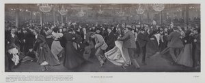 Taniec w Moulin de la Galette, Paryż (zdjęcie czarno-białe) autorstwa French Photographer
