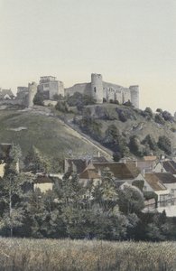 Druyes, zamek, widok z jeziora autorstwa French Photographer