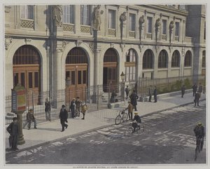 Koniec dnia szkolnego o czwartej, Lycee Janson de Sailly, Paryż (kolorowe zdjęcie) autorstwa French Photographer