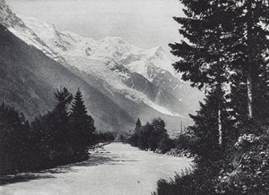 Okolice Chamonix (zdjęcie czarno-białe) autorstwa French Photographer