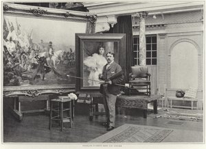 Francois Flameng w swoim warsztacie autorstwa French Photographer