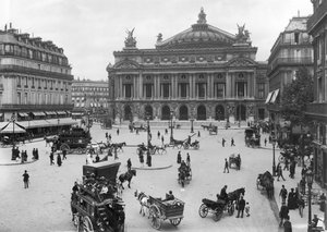 Widok ogólny Opery Paryskiej, koniec XIX wieku autorstwa French Photographer