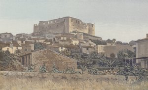 Greoulx, Ruiny warownego zamku templariuszy, Cote S O autorstwa French Photographer