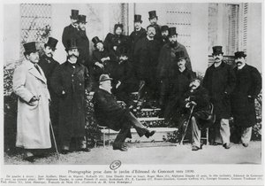 Grupa w ogrodzie Edmonda Huota de Goncourta, ok. 1890 r.