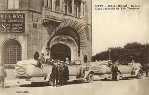 Hotel Royal, Metz, Francja (zdjęcie czarno-białe) autorstwa French Photographer