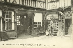 Dom króla Franciszka I, Abbeville (zdjęcie czarno-białe) autorstwa French Photographer