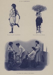 Ilustracja do Petites Parisiennes (tj. młodych pracujących dziewcząt w Paryżu) (zdjęcie czarno-białe) autorstwa French Photographer