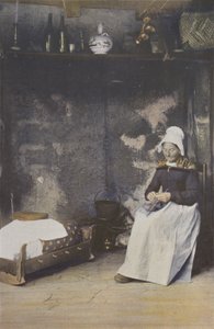 Wnętrze Owernii, Kobieta na drutach autorstwa French Photographer