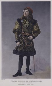 Jean Perier jako Giorgio dAst w La Reine Fiammette (kolorowe zdjęcie) autorstwa French Photographer