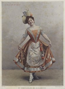 Juliette Simon-Girard jako Clairette w Córce Madame Angot (kolorowe zdjęcie)