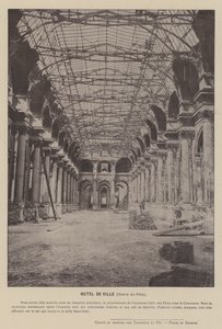 Komuna Paryska, Hotel De Ville, Galerie des Fetes (zdjęcie czarno-białe) autorstwa French Photographer