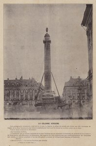 Komuna Paryska, La Colonne Vendome (zdjęcie czarno-białe) autorstwa French Photographer