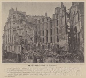 Komuna Paryska, Czerwony Krzyż, Widok z rue du Cherche-Midi (zdjęcie czarno-białe) autorstwa French Photographer