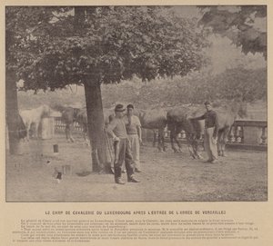 Komuna Paryska, Obóz Kawalerii Luksemburskiej po wkroczeniu Armii Wersalskiej (zdjęcie czarno-białe) autorstwa French Photographer