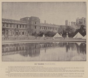 Komuna Paryska, Tuileries, Widok z ogrodu (zdjęcie czarno-białe) autorstwa French Photographer