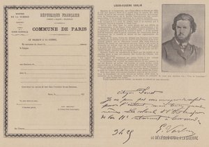 Komuna Paryska, Louis-Eugene Varlin (zdjęcie czarno-białe) autorstwa French Photographer