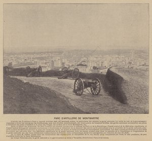Komuna Paryska, Park Artylerii Montmartre (zdjęcie czarno-białe) autorstwa French Photographer