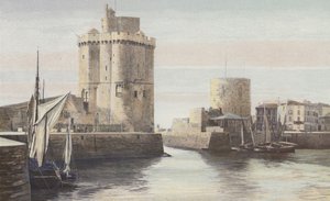 La Rochelle, Wejście do portu, Tour Saint-Nicolas, Tour de la Chaine autorstwa French Photographer