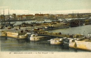 Pont Marguet, Boulogne-sur-Mer (kolorowe zdjęcie) autorstwa French Photographer