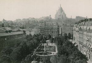 Le Square dAnvers et le Sacre-Coeur, Plac w Antwerpii i Sacre-Coeur (fotograwiura) autorstwa French Photographer