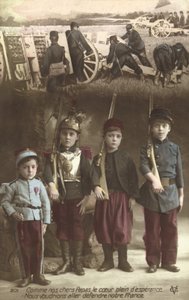 Jak nasi drodzy ojcowie, z sercami pełnymi nadziei, chcemy iść i bronić naszej Francji (zdjęcie kolorowe) autorstwa French Photographer