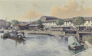 Lyon, La Saone, stacja wodna Vaise autorstwa French Photographer