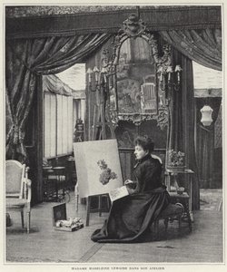 Madeleine Lemaire w swoim warsztacie autorstwa French Photographer