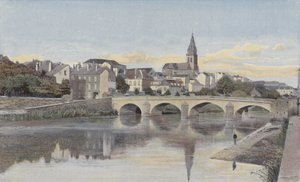 Mezieres, Pont dArches i dzwonnica Mohon autorstwa French Photographer