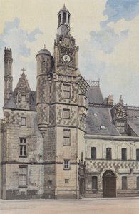 Montigny-le-Gannelon, zamek, wieża schodowa autorstwa French Photographer