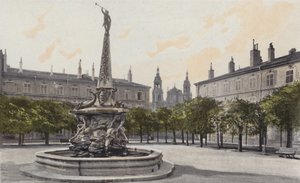 Nancy, Fontaine i Place dAlliance autorstwa French Photographer