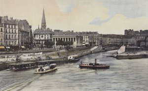 Nantes, La Bourse, Widok z wyspy Gloriette autorstwa French Photographer