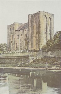 Niort, zamek, widok z lewego brzegu Sevre-Niortaise autorstwa French Photographer