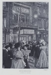 Na Boulevard des Capucines przed salą muzyczną Olympia, Paryż autorstwa French Photographer