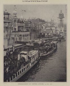 Otwarcie Wystawy Universelle 1900, Paryż (zdjęcie czarno-białe) autorstwa French Photographer
