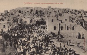 Palestyna, wjazd pielgrzymów do Betlejem w Boże Narodzenie autorstwa French Photographer