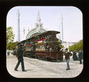 Ekspozycja Paryska: główna brama wjazdowa, 1900 (zjeżdżalnia z latarnią) autorstwa French Photographer