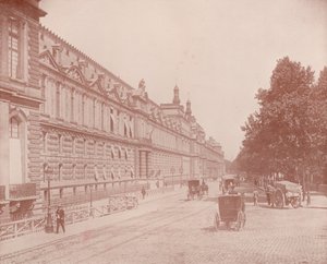 Paryż: Pałac Luwru i Tuileries, South Side (zdjęcie czarno-białe) autorstwa French Photographer