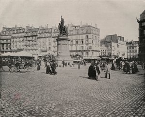 Paryż: Place de Clichy (zdjęcie czarno-białe) autorstwa French Photographer