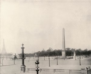 Paryż: Place de la Concorde (zdjęcie czarno-białe) autorstwa French Photographer