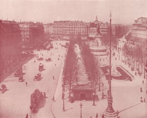 Paryż: Place de la Republique (zdjęcie czarno-białe) autorstwa French Photographer