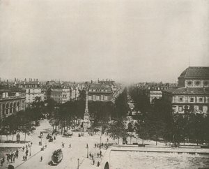 Paryż: Place du Chatelet (zdjęcie czarno-białe) autorstwa French Photographer