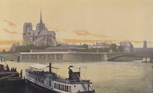 Paryż, Widok na punkt E Ile de la Cite autorstwa French Photographer